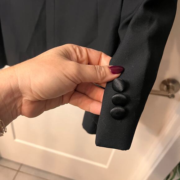 Pronto Uomo Black Wool Blend Tuxedo Blazer Sz 39R - Picture 11 of 12